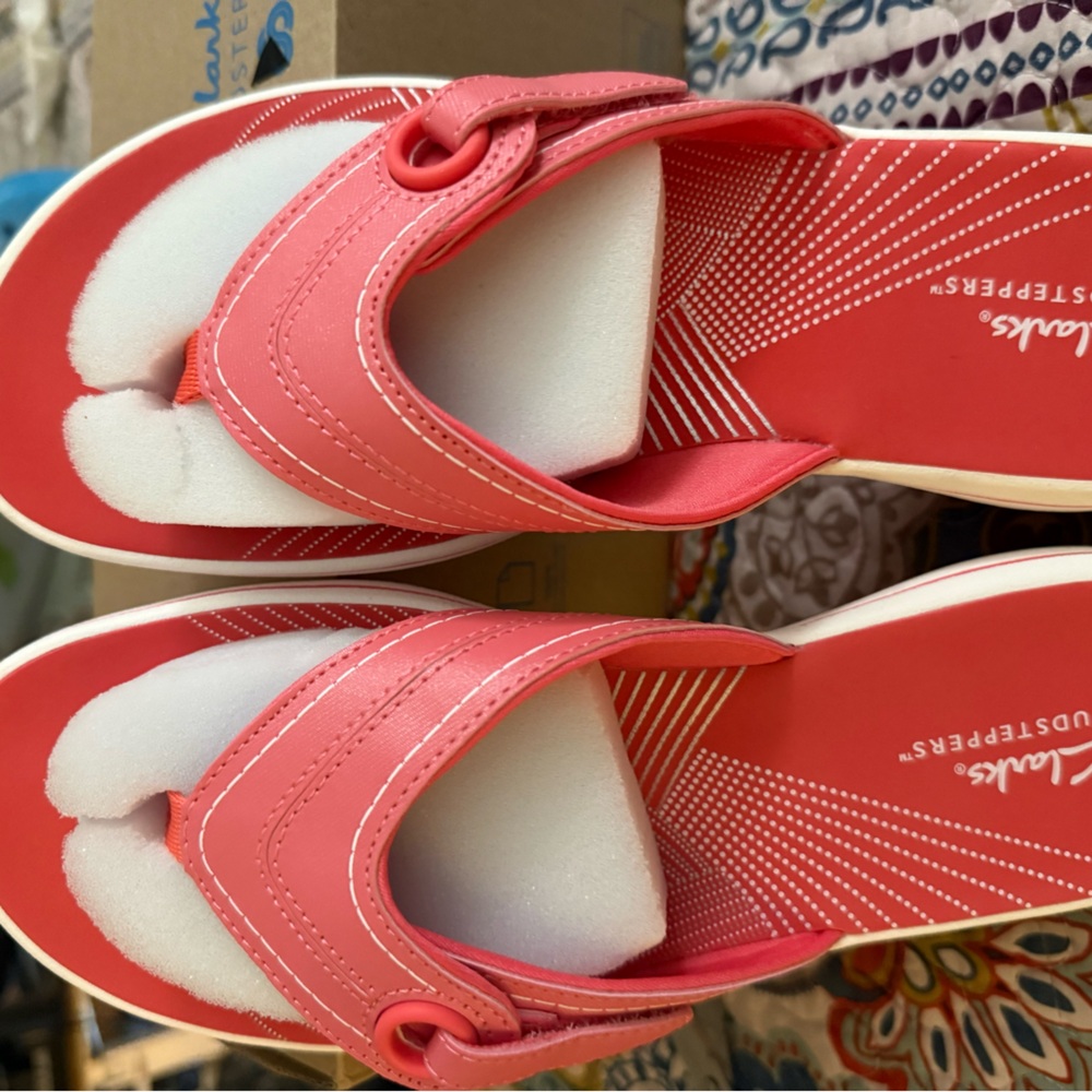 Clarks Pink Sandals with Modern Design and Comfort